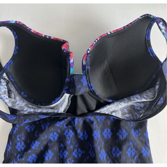 Miraclesuit NWT size 12 one-piece swimsuit Bella Alba Tummy Control Midnight - Picture 6 of 14